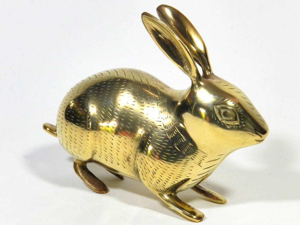 Sleeping Brass Bunny, Brass Animal, Collectible Vintage Brass, Vintage  Brass Bunny 